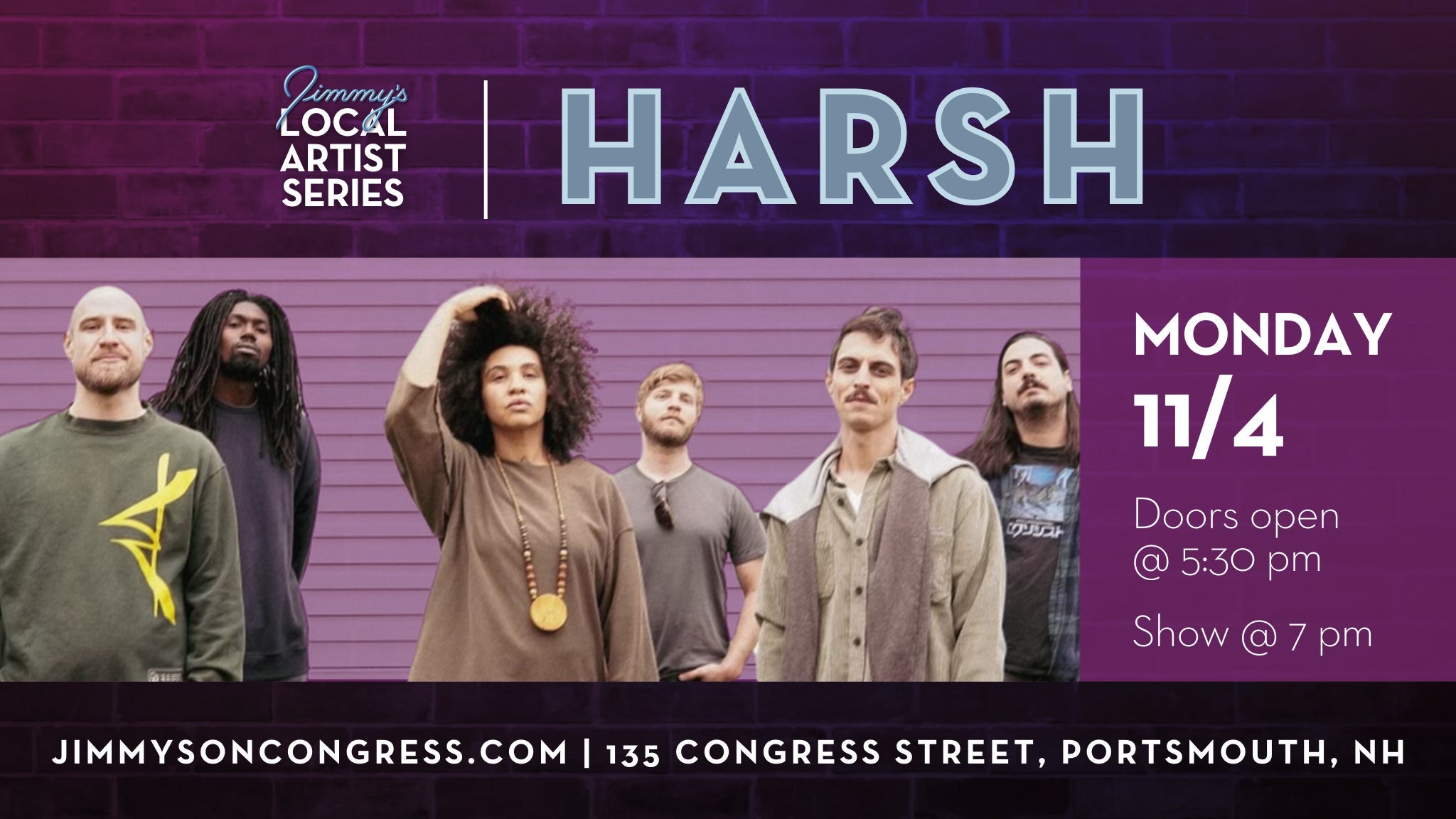 Harsh – Monday Night Local Artist Series